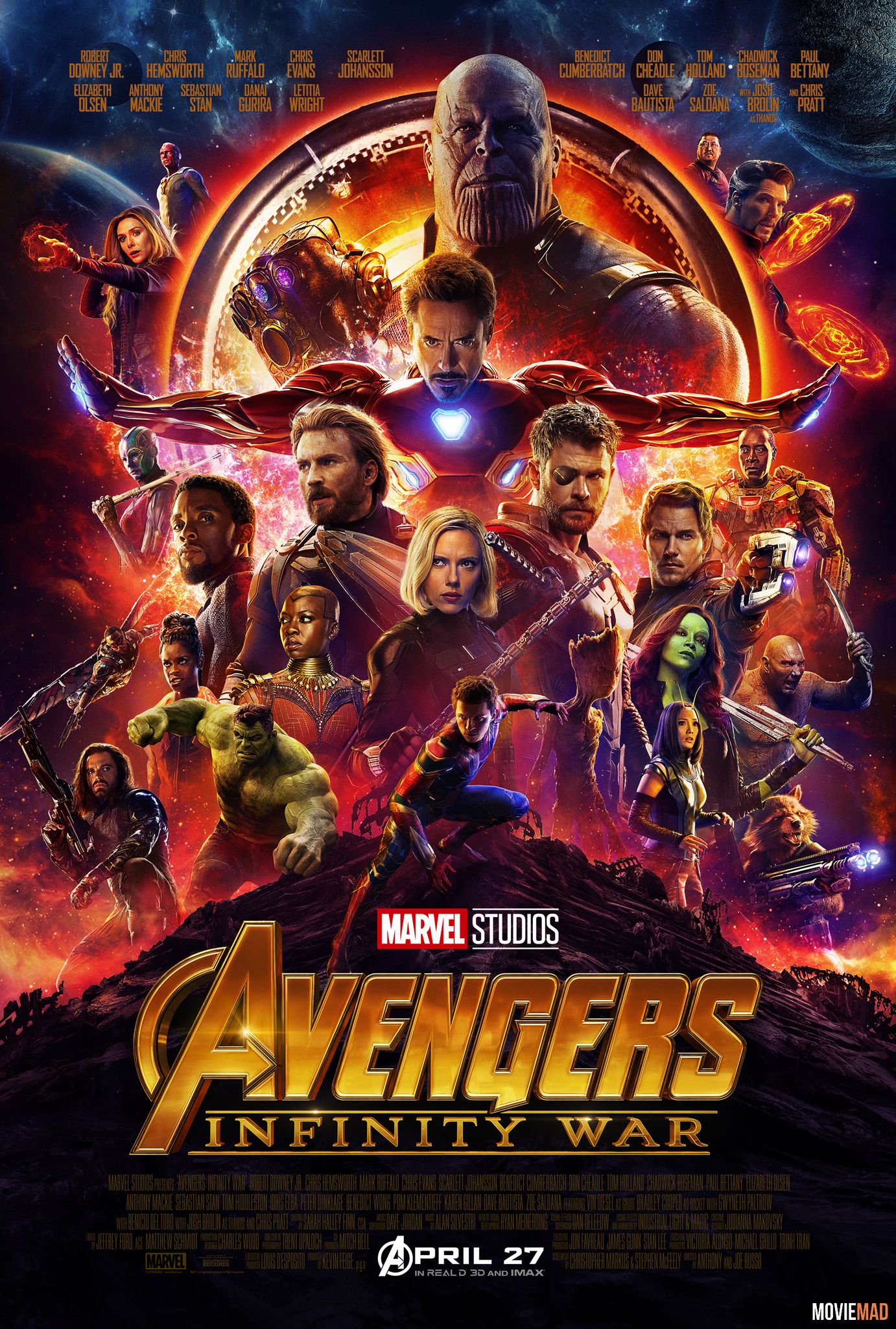 Avengers: Infinity War 2018 Hindi Dubbed BluRay Full Movie 720p 480p