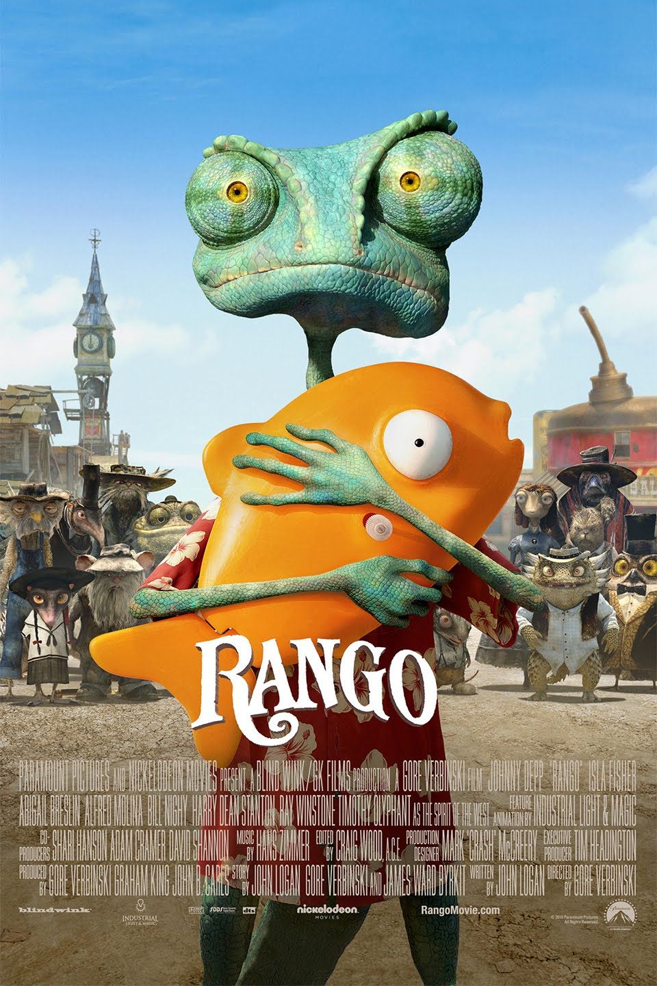 Rango (2011) Hindi Dubbed ORG BluRay Full Movie 720p 480p